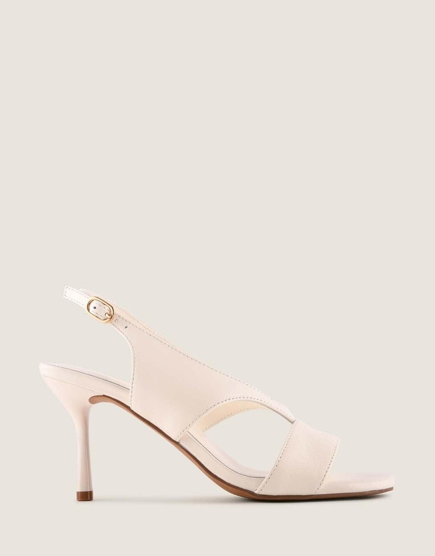 Shelly Shen - BRONTE HIGH SANDALS WHITE LEATHER