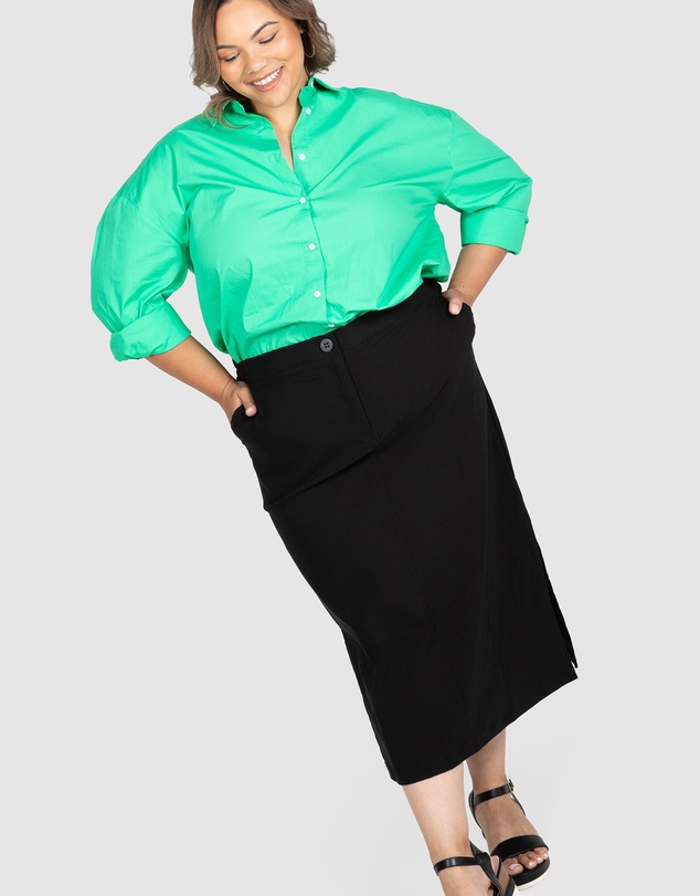 Love Your Wardrobe - Tyra Bengaline Midi Skirt