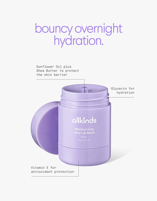 Allkinds - Grape Moisturising Jelly Lip Mask