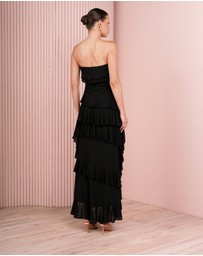 Azzurielle - Winta Strapless Ruffle Dress