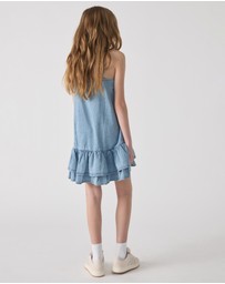 Decjuba Kids - Ashley Denim Ruffle Dress - Teens