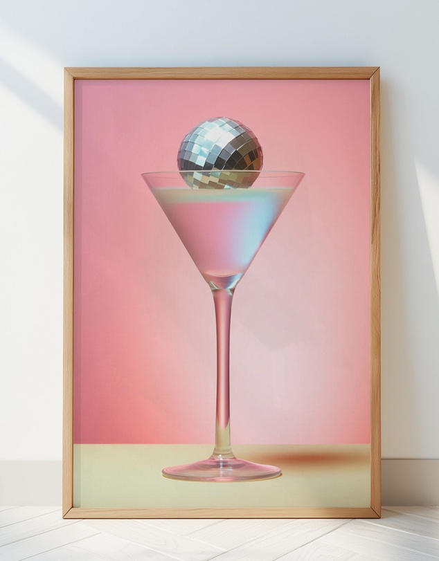 Olive et Oriel - Disco Martini 2 by Andreas Magnusson Art Print