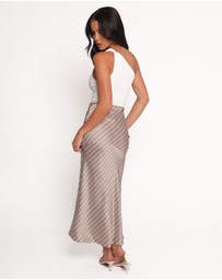 Petal & Pup - Dellia Maxi Skirt - Brown Stripes