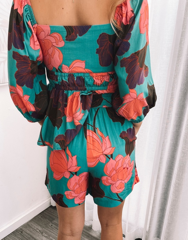 Esther & Co - Conell Shorts - Botanical Turquoise