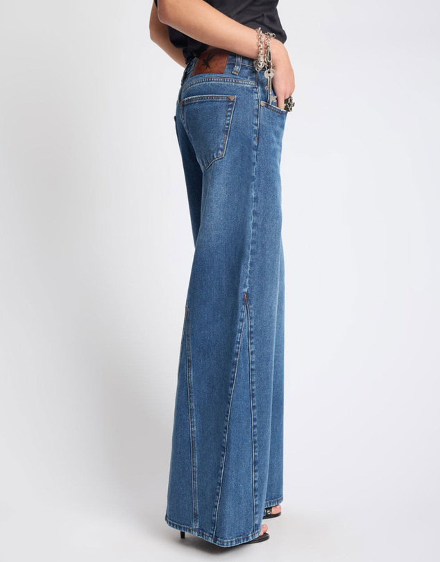 ONE TEASPOON - Cruisers Mid Waist Bootcut Flare Denim Jeans - Rodeo Blue