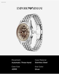 Emporio Armani - Silver Tone Analogue Watch