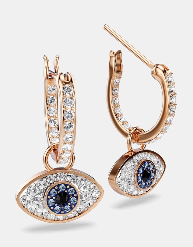 Swarovski - Symbolica Drop Earrings, Eye, Multicoloured, Rose Gold-tone Plated