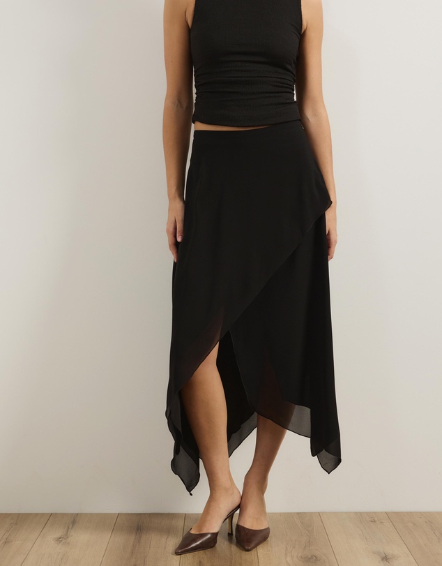 Atmos&Here - Cleo Asymmetrical Hem Layered Skirt