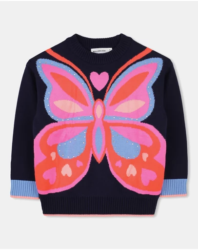 Billieblush - Fine Knit Butterfly Pullover - Kids-Teens