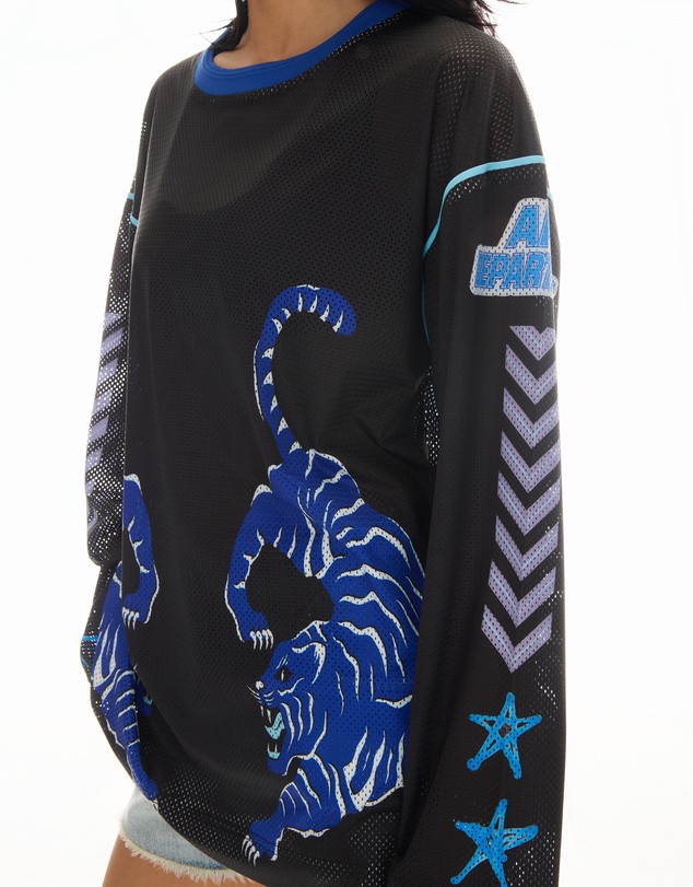 THE TALES - Crouching Tiger Long Sleeve Football Jersey