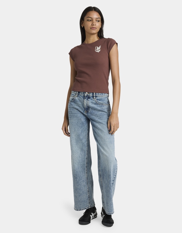 RVCA - Womens Ribbed Slim T-Shirt