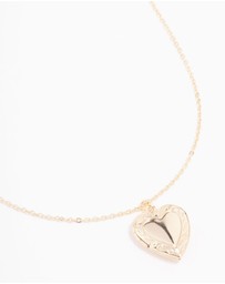 Lovisa - Gold Plated Detailed Heart Locket Necklace