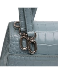Pre-Loved by Azura Reborn - Pre-Loved Small Croc Embossed Hourglass Top Handle Bag