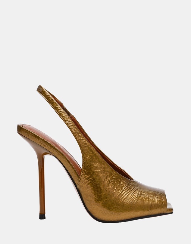 Steve Madden - Lucian Olive Crinkle Patent Heels