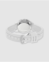 Maxum - Liberty White Dial With White Silicone Strap & Silver Tone Case