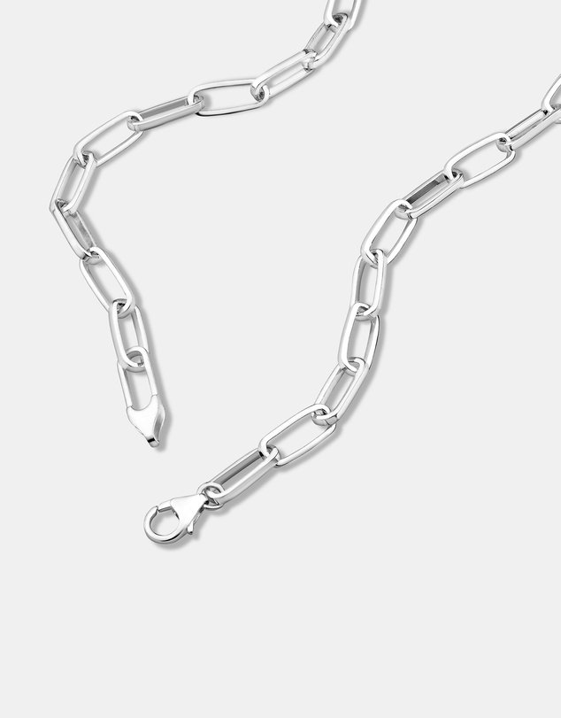 Michael Hill - 46cm (18.1”) 5.5mm-6mm Width Paperclip Chain in Sterling Silver