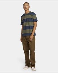 RVCA - Mens Dayshift Stripe T-Shirt