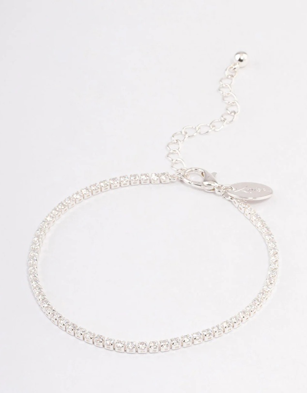 Lovisa - Silver Plated Small Round Tennis Bracelet