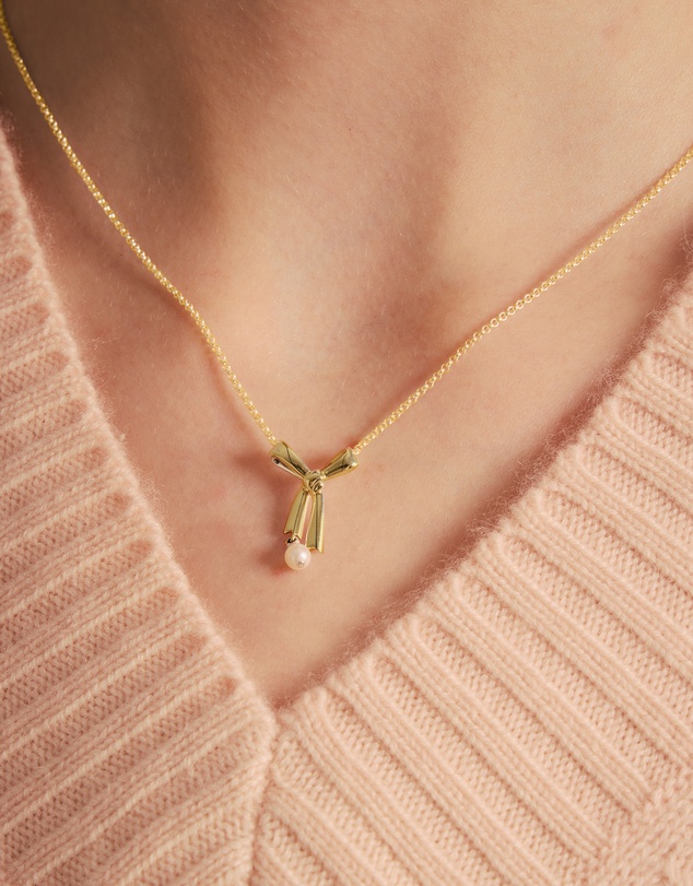 Karen Walker - Pearl Bow Necklace 45cm