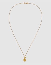 Elli Jewelry - Necklace Crystal Lemon 925 Sterling Silver Gold-Plated
