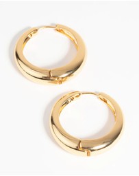 Lovisa - Gold Plated Medium Huggie Hoop Earrings