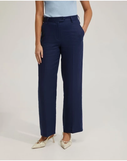 Oxford - Gigi Ajustable Waist Linen Pants