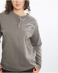 Vintage by The Real Deal - Pre Loved - Vintage 90s Harley Davidson Long Sleeve Henley Tee