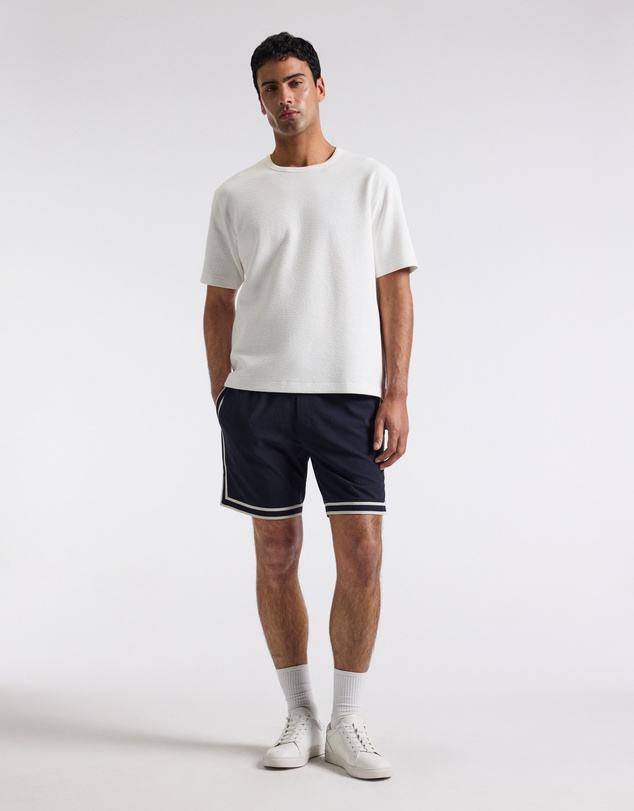 Calibre - Loose Fit Crinkle T-shirt Ivory