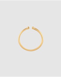 Elli Jewelry - Ring Geo Rod Trend Open in 925 Sterling Silver Gold Plated