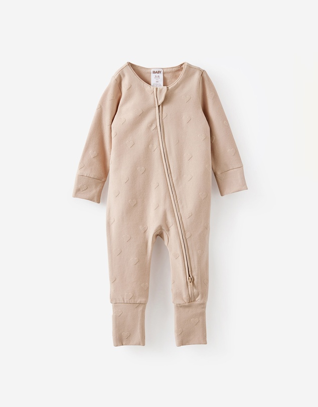 Cotton On Kids - Growie Long Sleeve Zip Romper