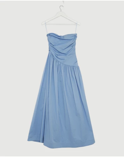 Revibe - Repaired AERE Kiera Strapless Midi Dress - AU 10