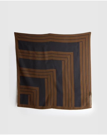 Evity - Silk Scarf Stripe Print
