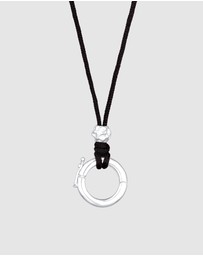 Kuzzoi - ICONIC EXCLUSIVE - Necklace Male Circle Nylon Chain 925 Sterling Silver