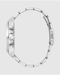 GUESS - GUESS Men's Silver Tone Multi-function Watch