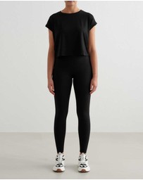 Aim'n - Soft Basic Roll-Sleeve Top