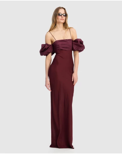 ROTATE - Chiffon Puff Sleeve Dress