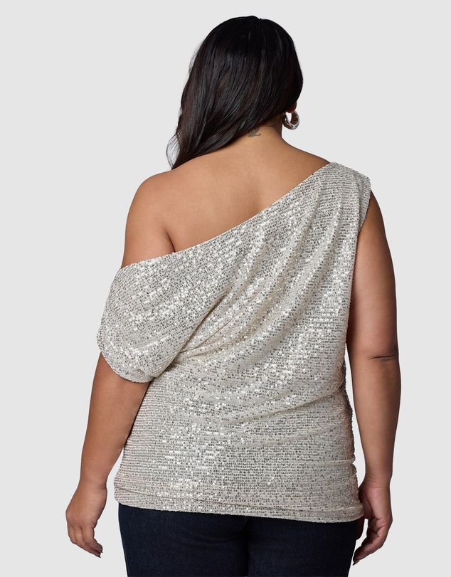 Pink Dusk by Curve Project - Bare Desire Sequin Top