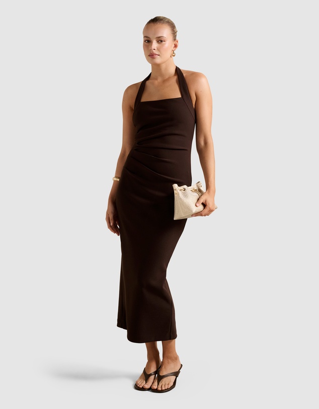 Forever New - Georgie Halter Neck Ruched Bodycon Dress