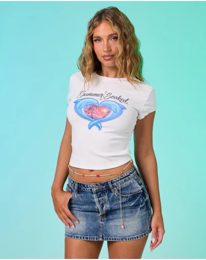 Dazie - Summer Soaked Graphic Baby Tee