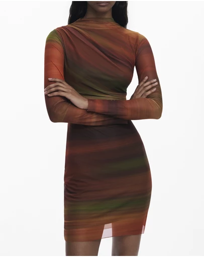 Desigual - Draped tulle short dress