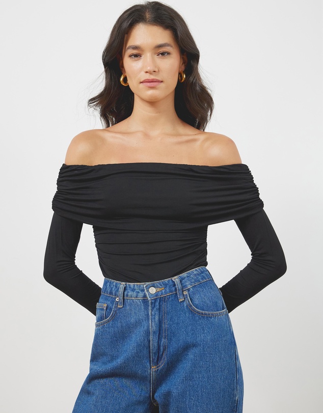 Atmos&Here - Off Shoulder Bamboo Blend Top