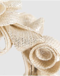 Max Alexander - Sinamay Curls Champagne Fascinator
