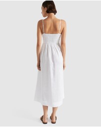 Seed Heritage - Linen Shirred Midi Dress