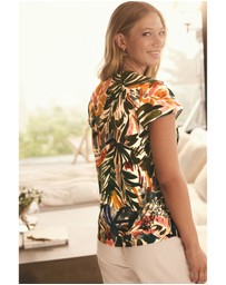 NEXT - Pintuck V-Neck Top