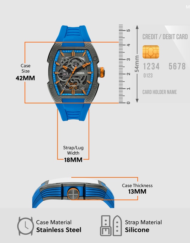 Fossil - Machine X1 Blue Analogue Watch