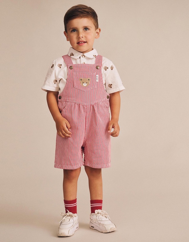 Huxbaby - Shortsleeve Huxbear Button Up Crisp - Babies