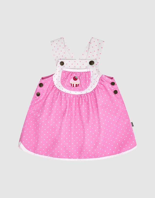 Huxbaby - Icing-On-The-Cupcake Polka Dot Pinafore - ICONIC EXCLUSIVE - Babies-Kids