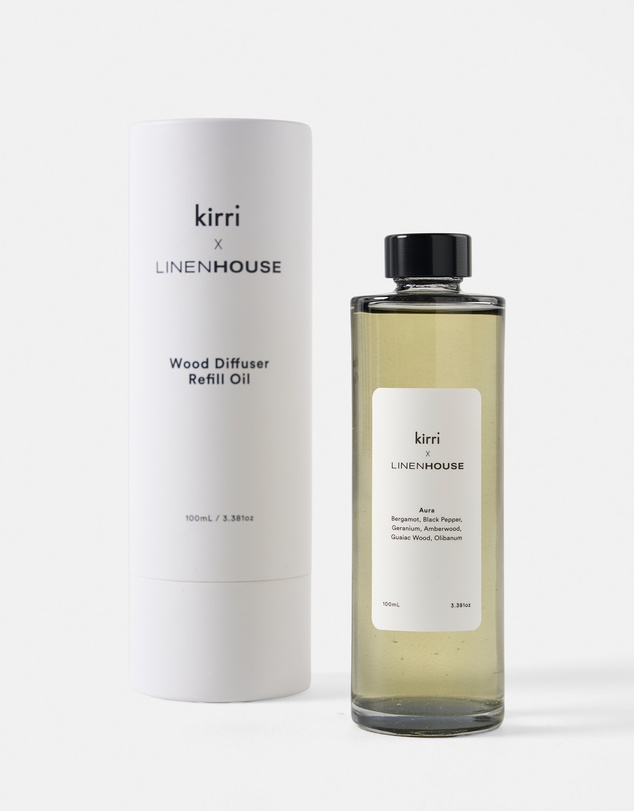 Kirri x Linen House - Aura Wood Diffuser Refill Oil 100ml