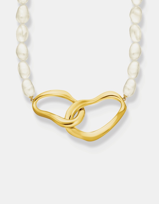 THOMAS SABO - THOMAS SABO Bold Pearl Necklace in Gold