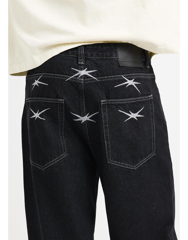 Black Noise White Rain - Aim Baggy Denim Jeans